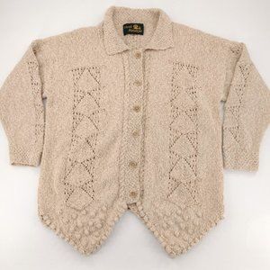 Tan Beige Cardigan Sweater